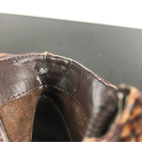 Sam Edelman Salina Snakeskin Leather Bootie Sz 7 1/2 - Picture 13 of 14